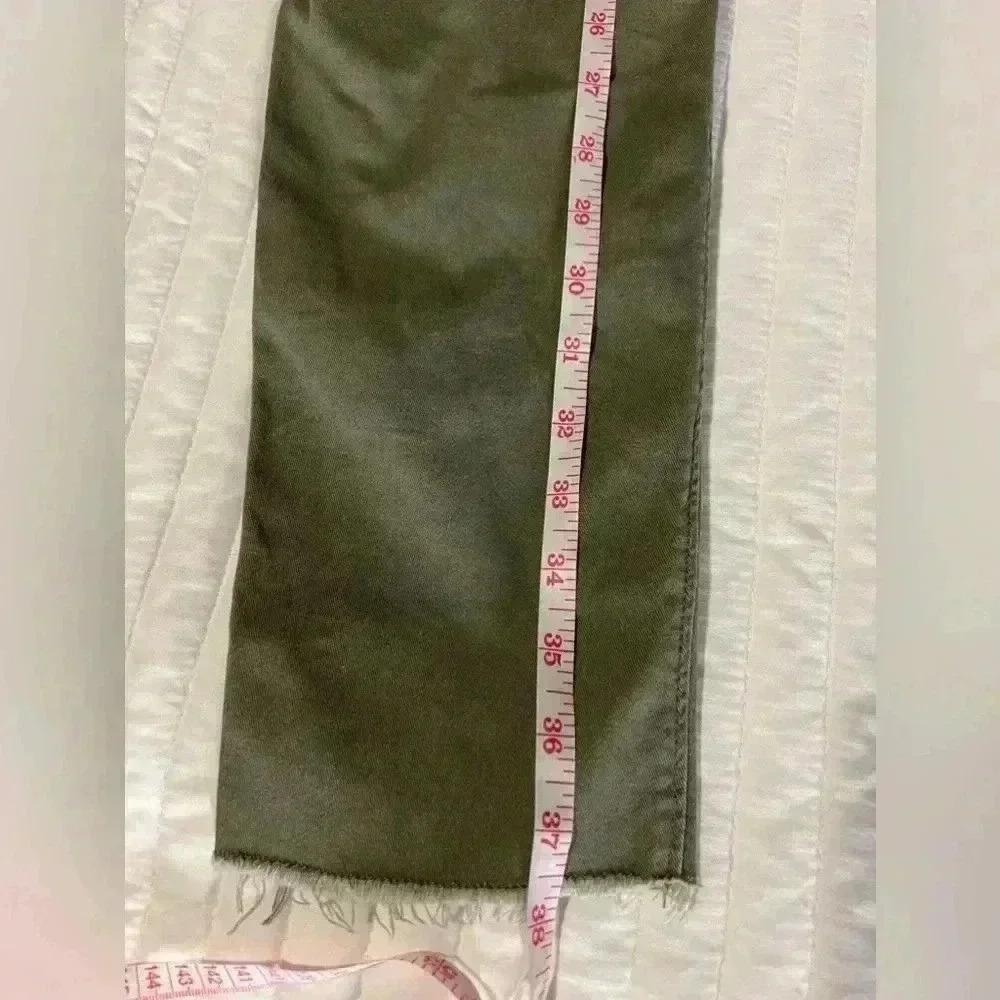 Hollister ultra high rise mom pant XS green Y2K teen fashion pants elastic waist - Picture 7 of 8